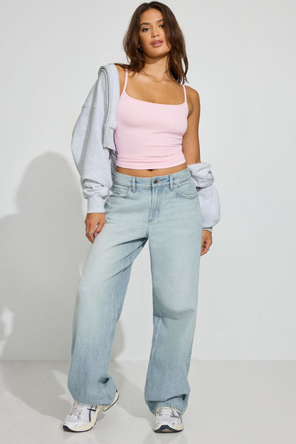 Sleek Scoop Cami Top Pink Garage Clothing Women