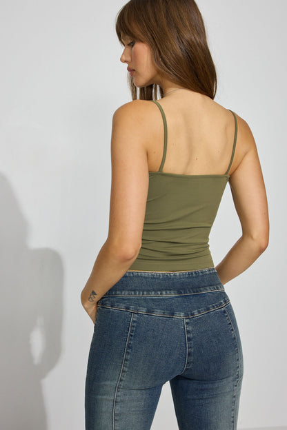 Sleek Scoop Cami Top Green Garage Clothing Women