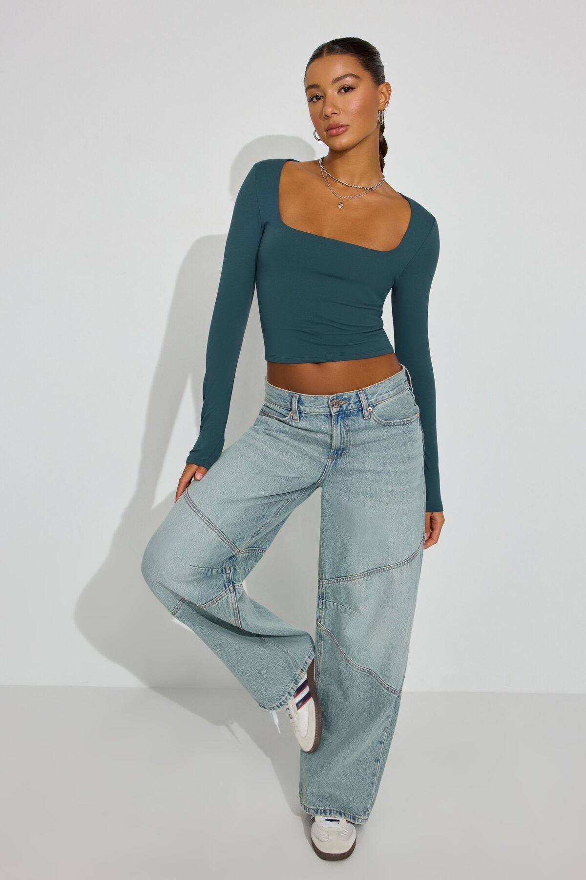 Addison Square Neck Top Blue Garage Clothing Women