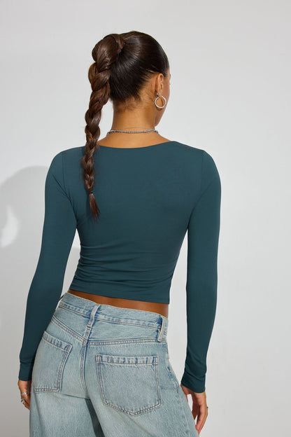Addison Square Neck Top Blue Garage Clothing Women