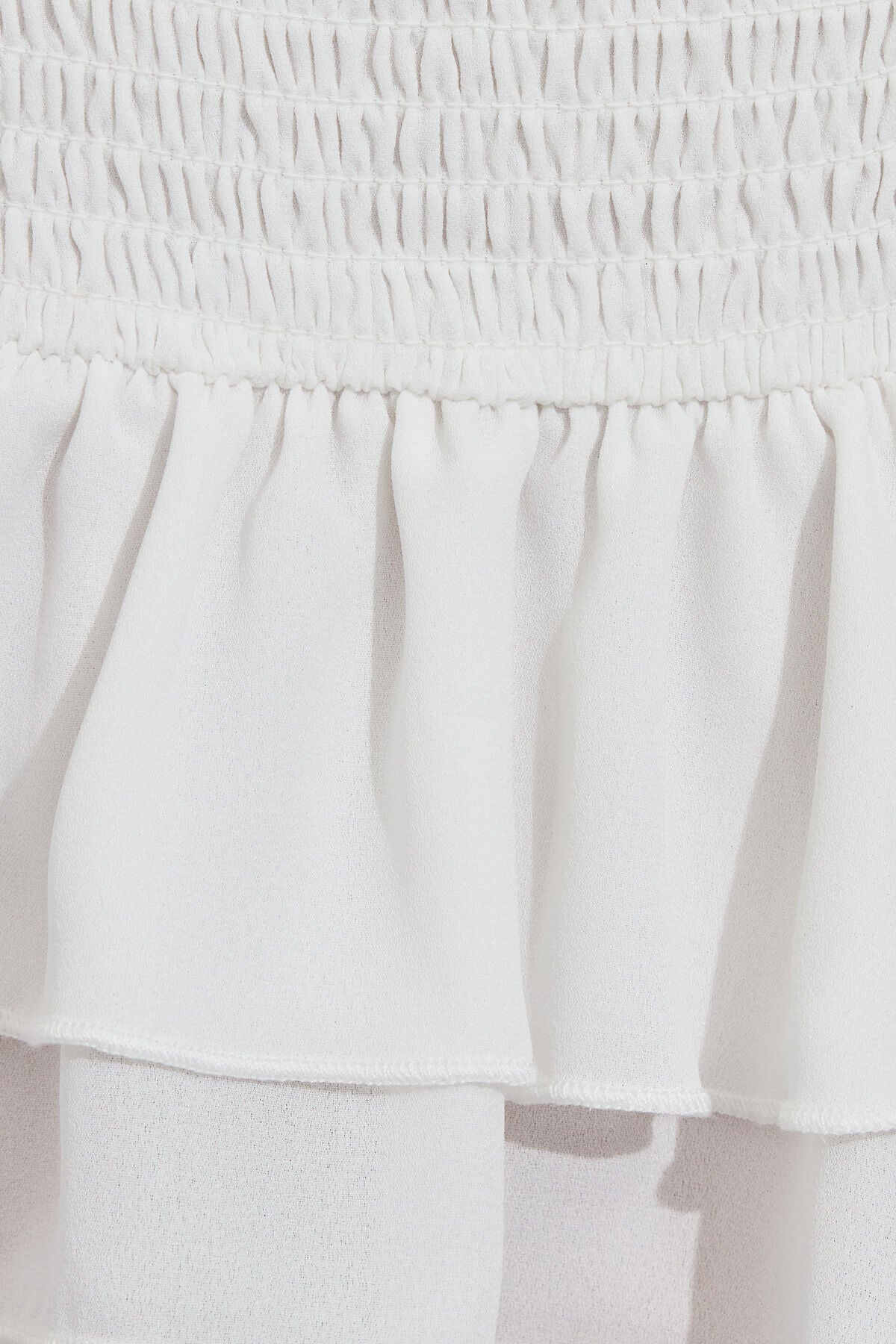Flyaway Ruffle Babydoll Top White Garage Clothing Women