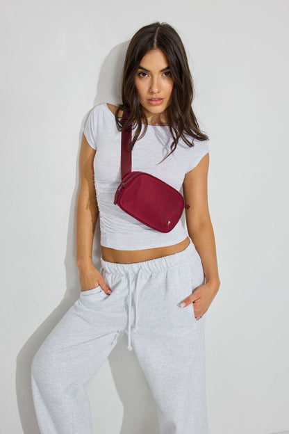 Active Belt Bag Burgundy Garage Clothing Women