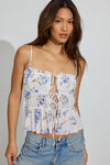 White/Blue Floral
