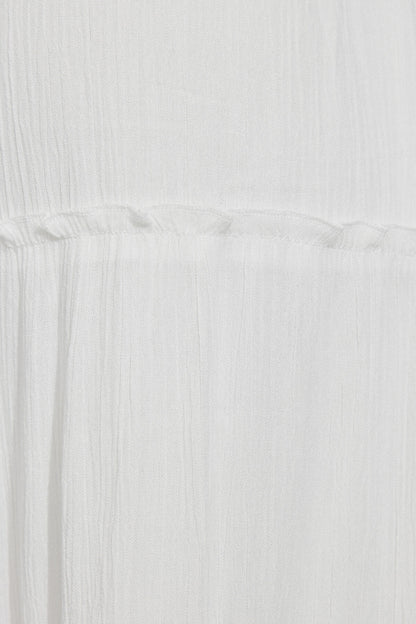 Tiered Maxi Skirt White Garage Clothing Women