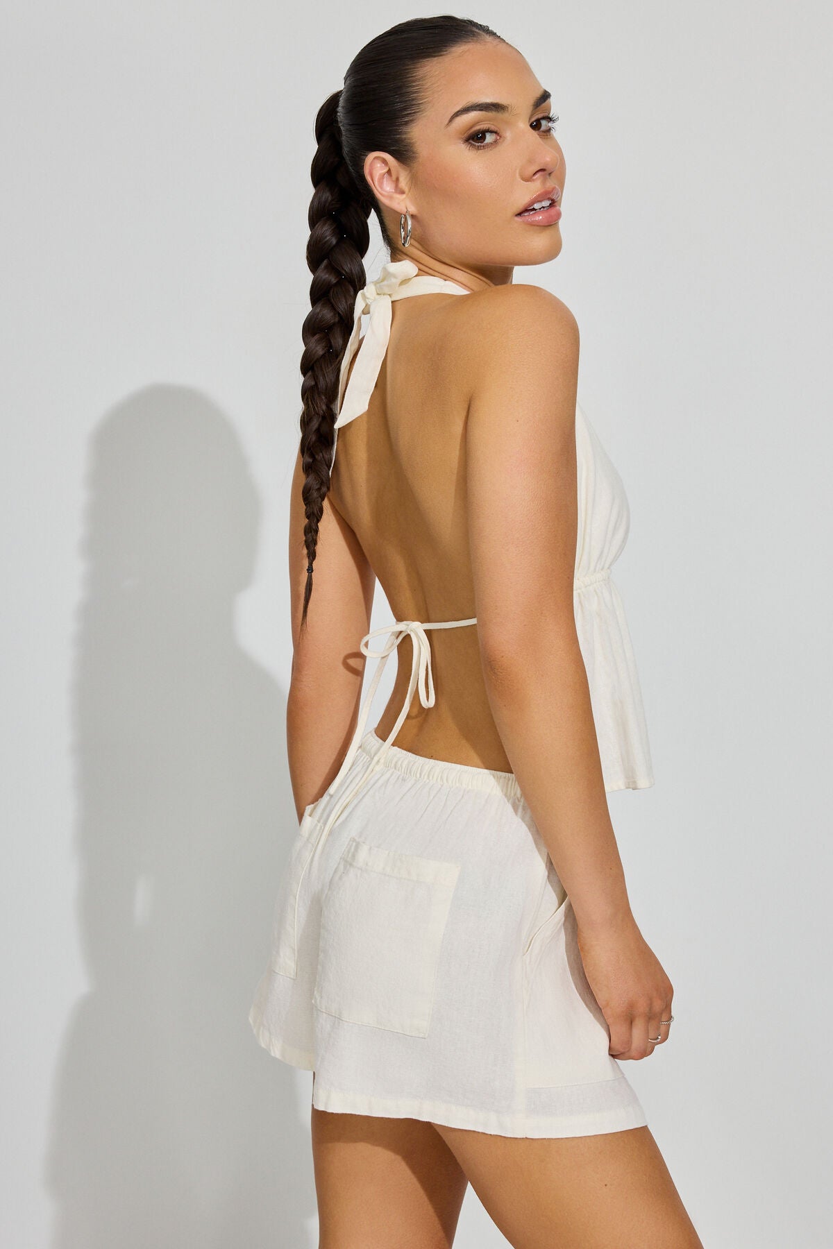 Lina Linen Shorts White Garage Clothing Women