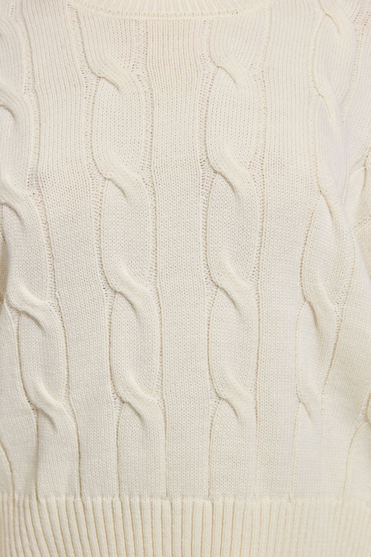 Oversized Cable Sweater Beige Garage Clothing Women