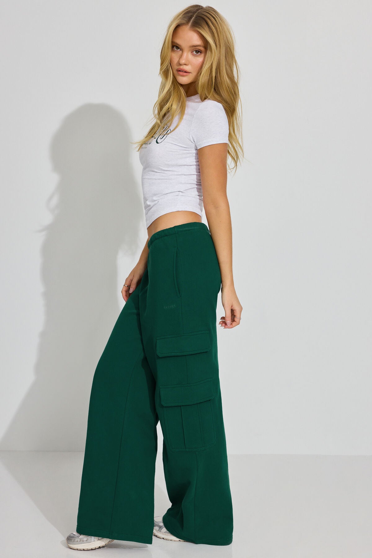 UltraFleece Baggy Cargo Sweatpants Green Garage Clothing Women