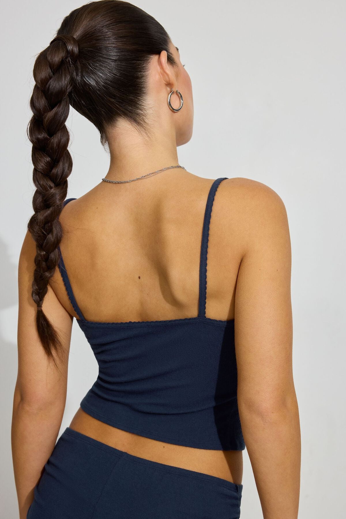 Brushed Jersey Cami Top Navy Garage Clothing Women