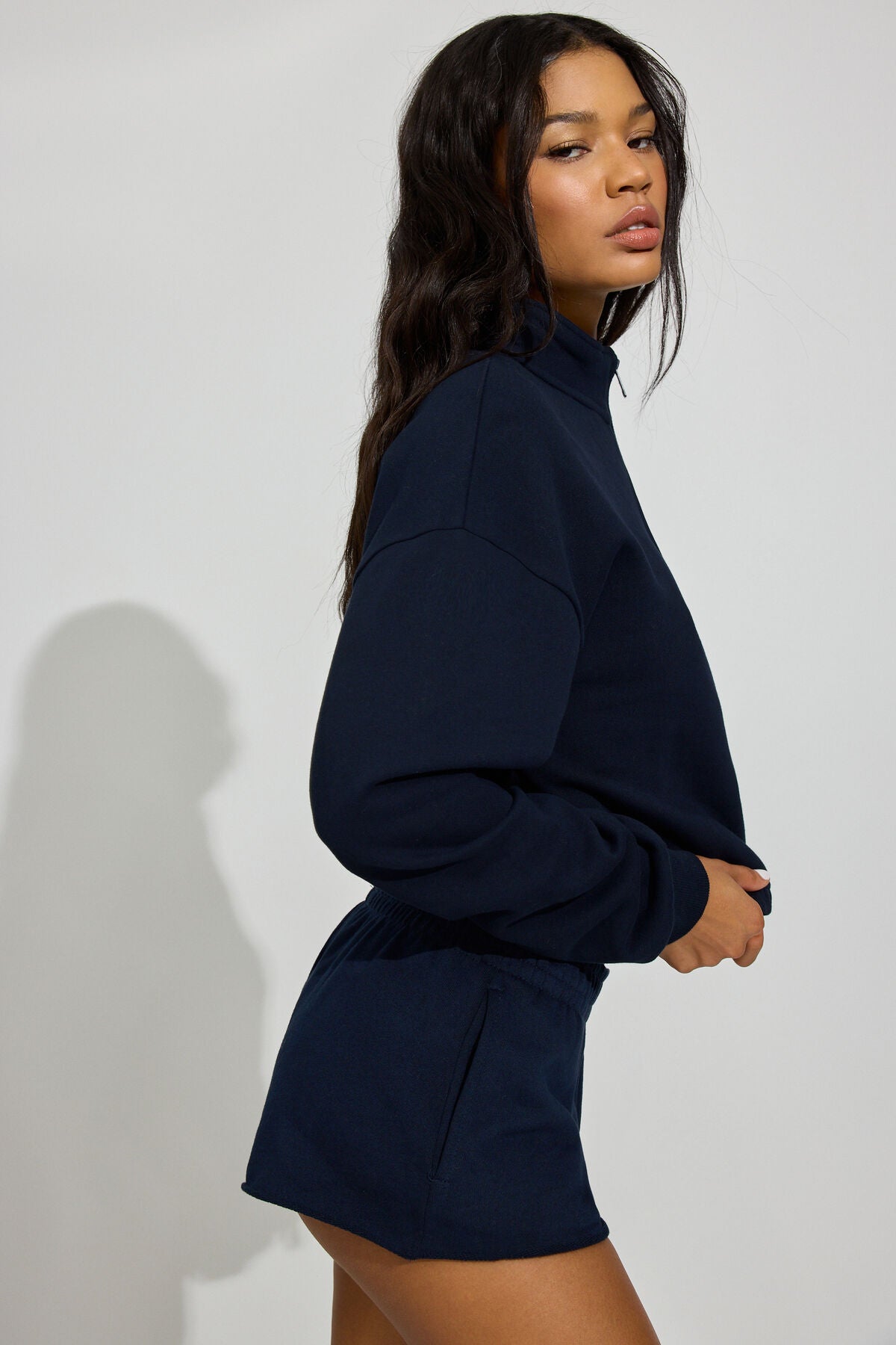 SoftTerry Half Zip Sweatshirt Navy Garage Clothing Women
