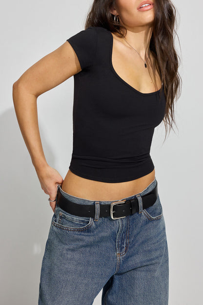 Sleek Sweetheart T Shirt Black Garage Clothing Women