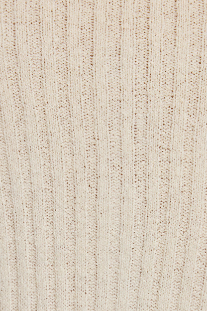 Novelty Rib Cardigan Beige Garage Clothing Women