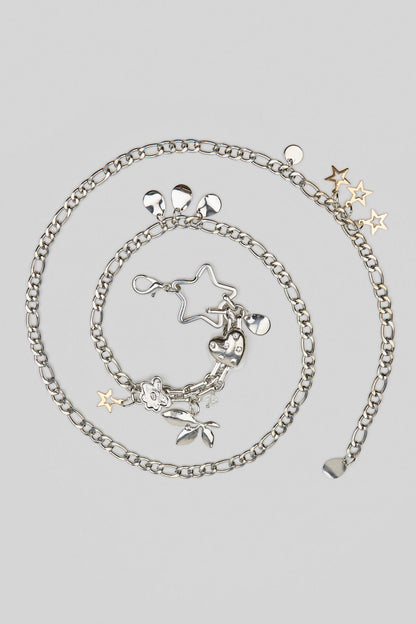 Multi Charm Chain Belt PINK Garage Clothing Women