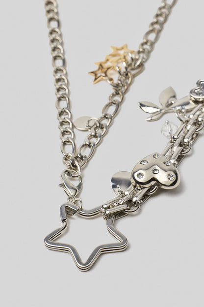 Multi Charm Chain Belt PINK Garage Clothing Women