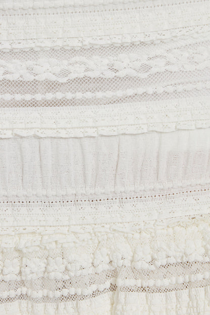 Ruffle Lace Skirt White Garage Clothing Women