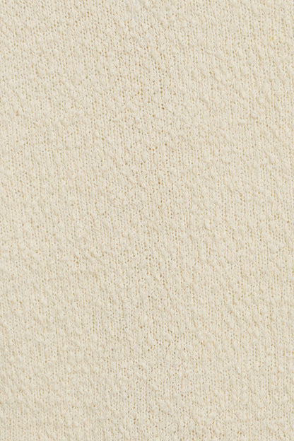 Bouclé Short Sleeve Polo Top Beige Garage Clothing Women