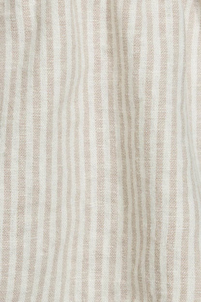 Linen Tie Back Halter Top Beige Garage Clothing Women