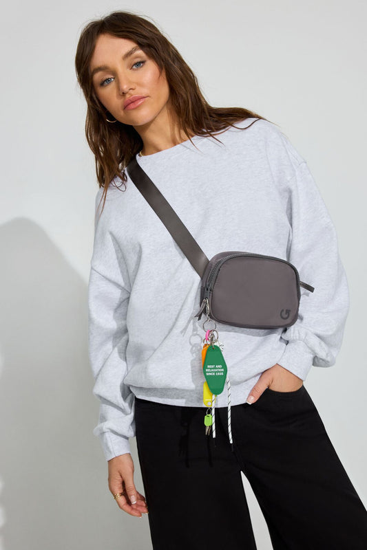 Sporty Cord & Racquet Bag Charms Black Garage Clothing Women