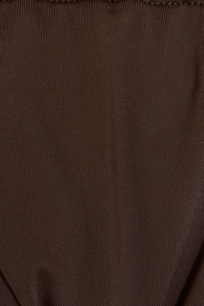 Ruched Side Tie Bikini Bottom Brown Garage Clothing Women