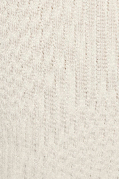 Scoop Neck Knit Top Beige Garage Clothing Women