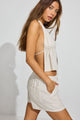 Beige/White Stripes