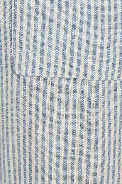 Millie Linen Pull-On Pants Blue Garage Clothing Women