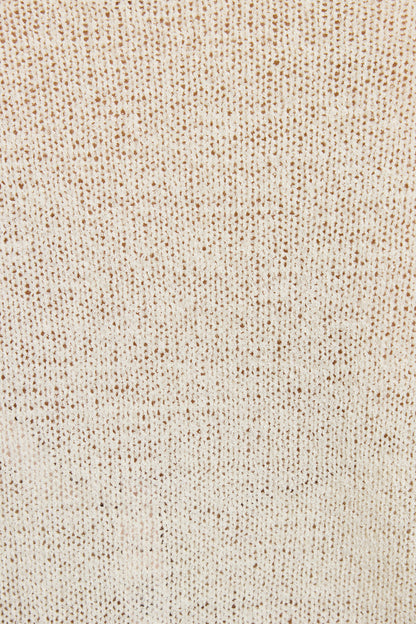 Yarn Crewneck Sweater Beige Garage Clothing Women