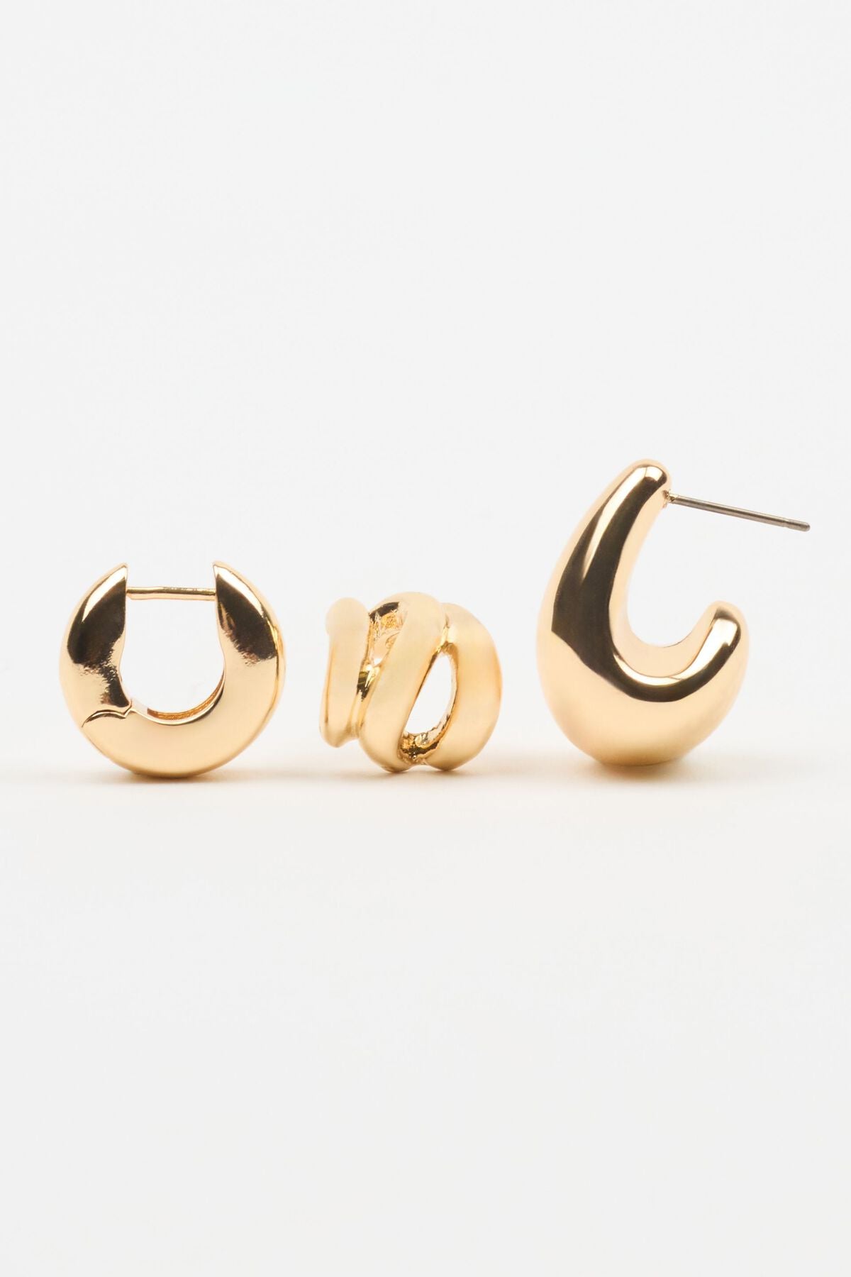 3 Pack Abstract  Earrings Yellow Garage Clothing Women