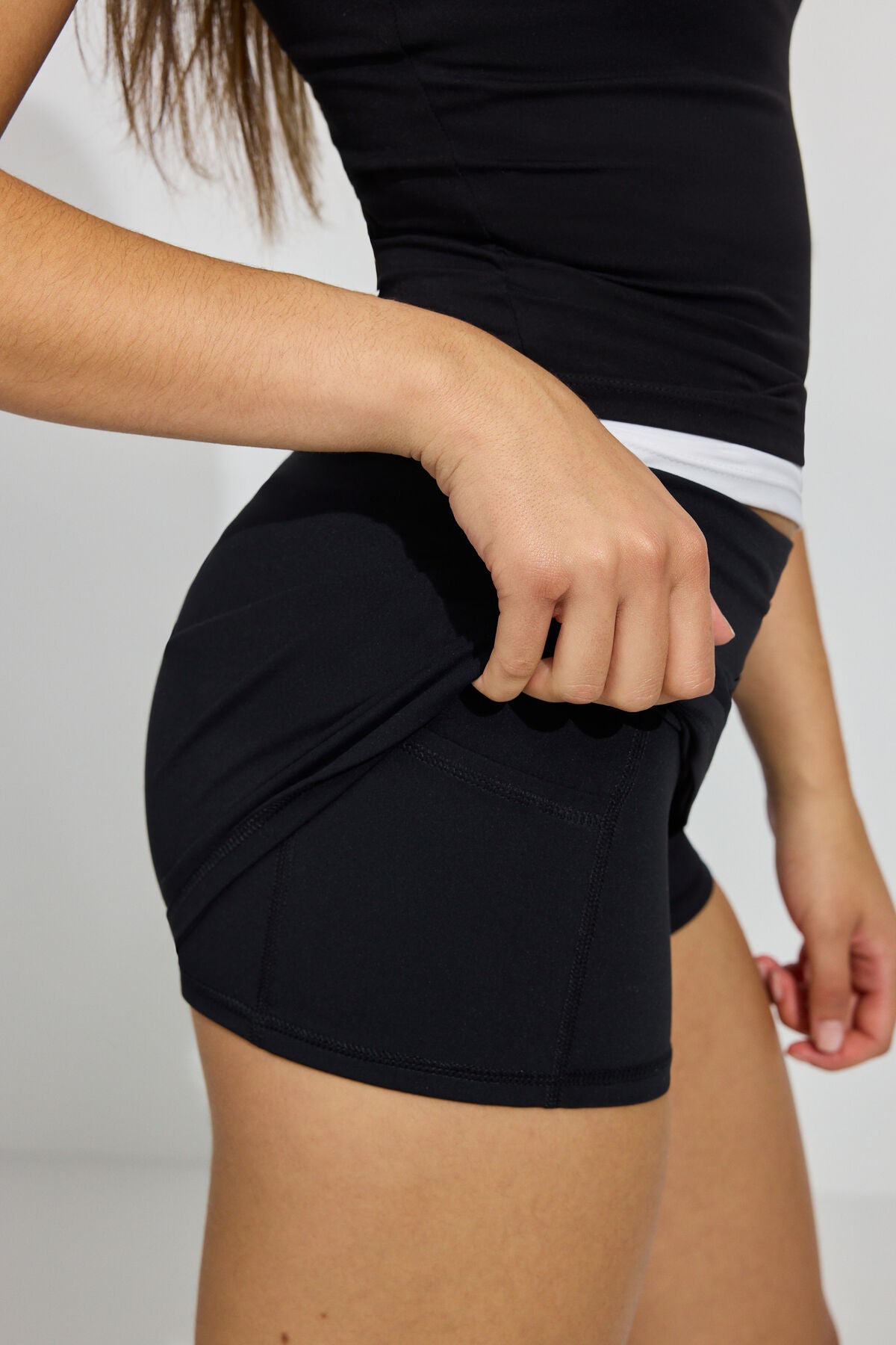SoftActive Skort With Piping Black Garage Clothing Women