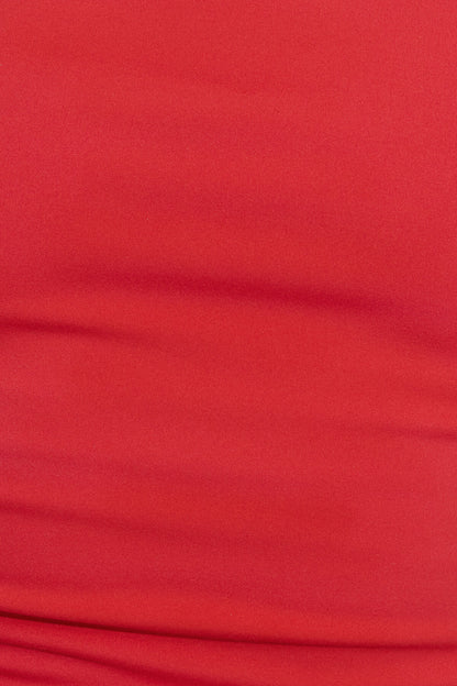 Sleek Longline Tube Top Red Garage Clothing Women