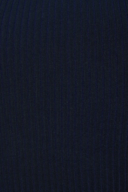 Wide Rib Short Sleeve Polo Top Navy Garage Clothing Women