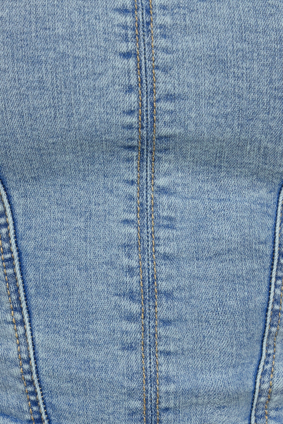 Denim Seamed Tube Top Blue Garage Clothing Women