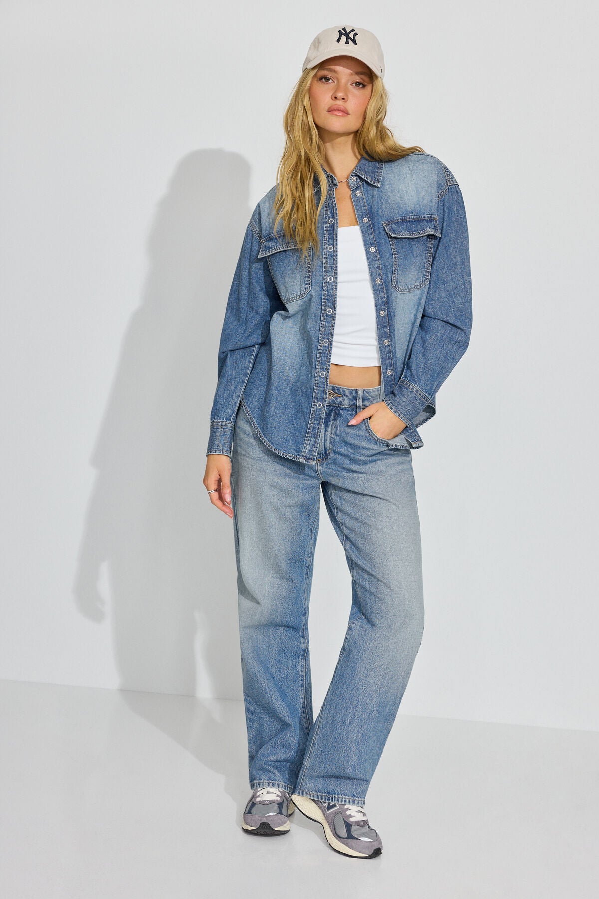 Denim Oversized Shirt Blue Garage Clothing Women