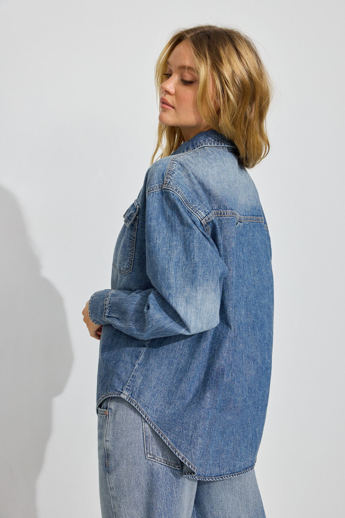 Denim Oversized Shirt Blue Garage Clothing Women