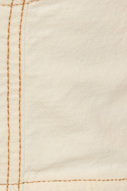 Buckled Denim Halter Top Beige Garage Clothing Women