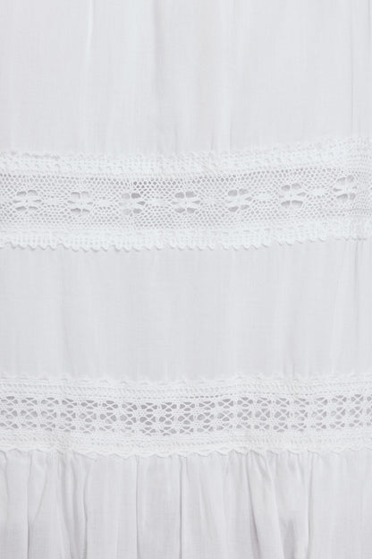 Iris Maxi Peasant Skirt White Garage Clothing Women