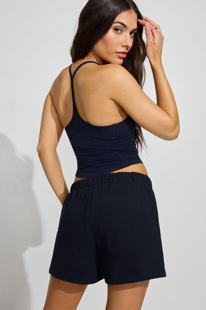 SoftTerry High Rise '80s Shorts Navy Garage Clothing Women