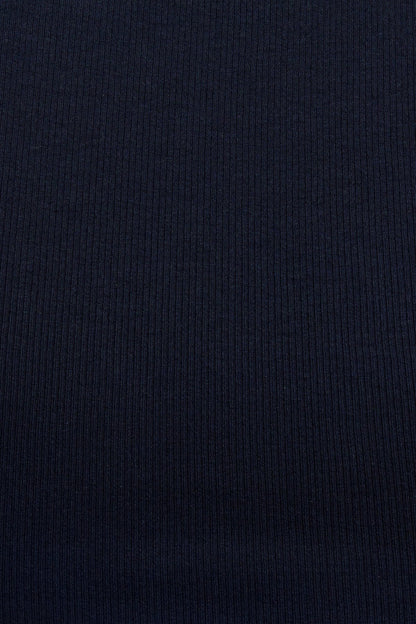 Scoop Neck Ribbed Tank Top Navy Garage Clothing Women
