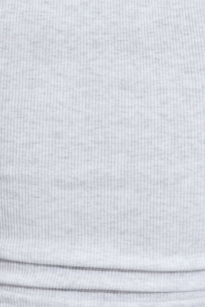 Scoop Neck Ribbed Tank Top Gray Garage Clothing Women