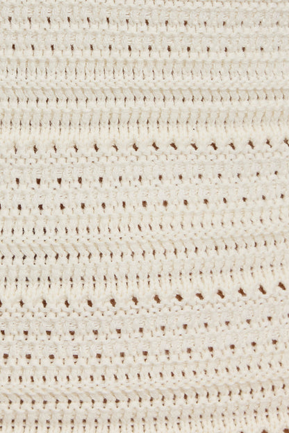 Crochet Halter Mini Dress Beige Garage Clothing Women