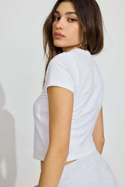 90s Crewneck T-Shirt White Garage Clothing Women