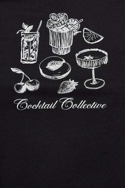 90s Crewneck T-Shirt Black Garage Clothing Women