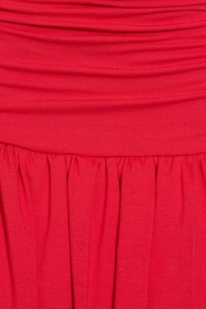 Flirty Hem Tube Romper Dress Red Garage Clothing Women