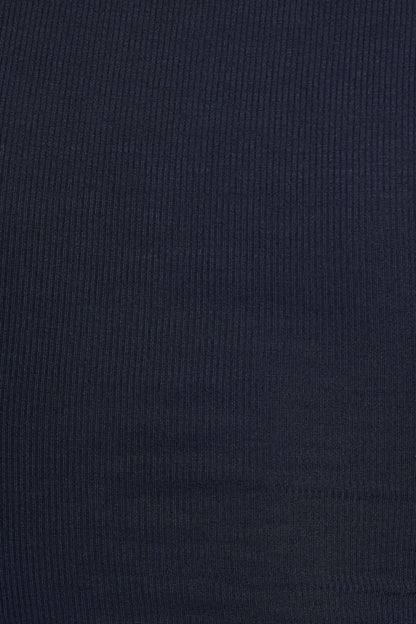 Rylee Ribbed Crewneck T Shirt Navy Garage Clothing Women