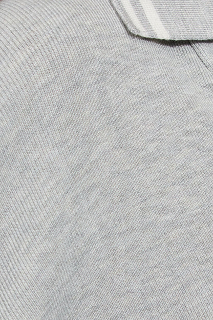 Cropped Boxy Polo Top Gray Garage Clothing Women