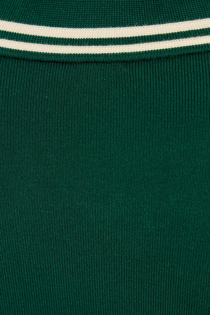 Cropped Boxy Polo Top Green Garage Clothing Women
