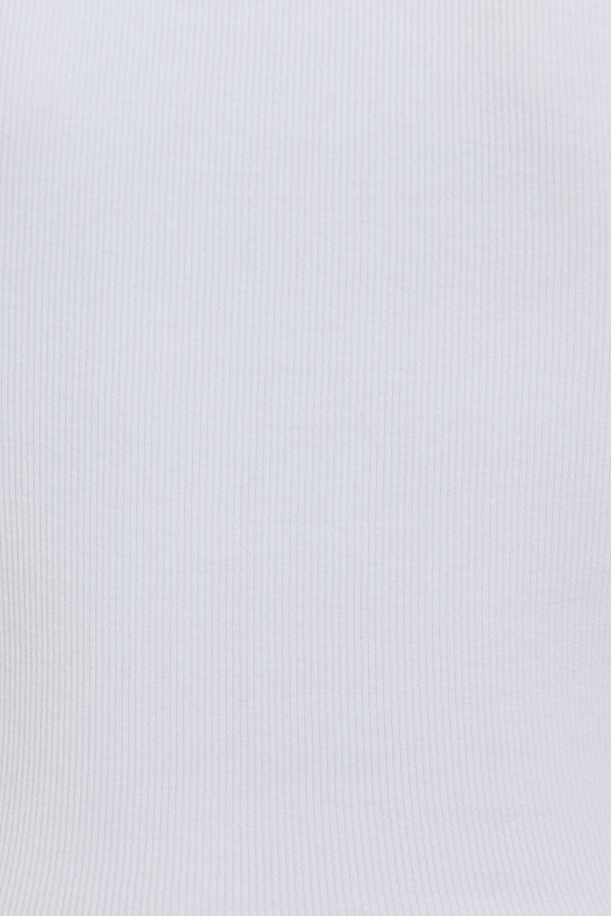 Scoop Neck Ribbed Henley Tank Top WHITE Garage Clothing Women