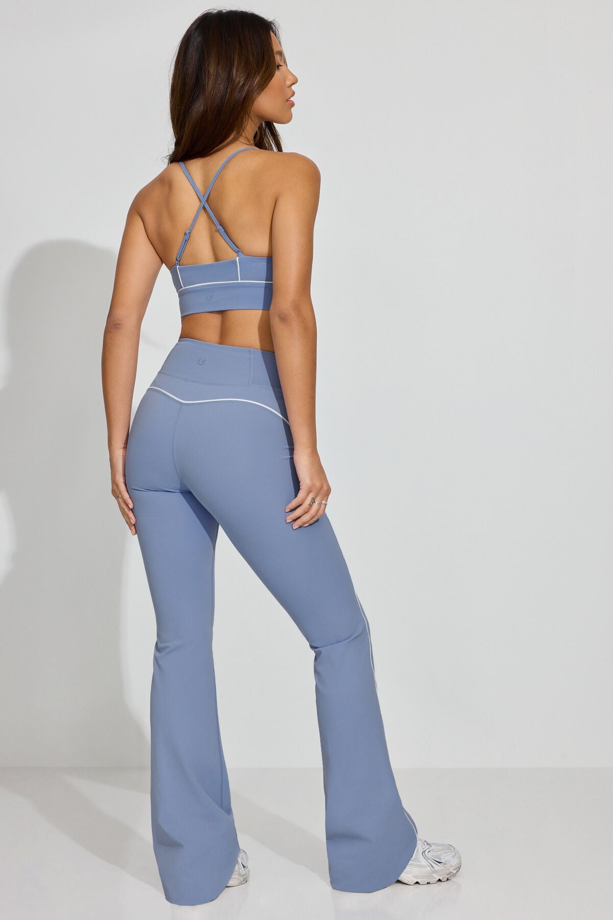 SoftActive Flare Leggings With Piping Blue Garage Clothing Women