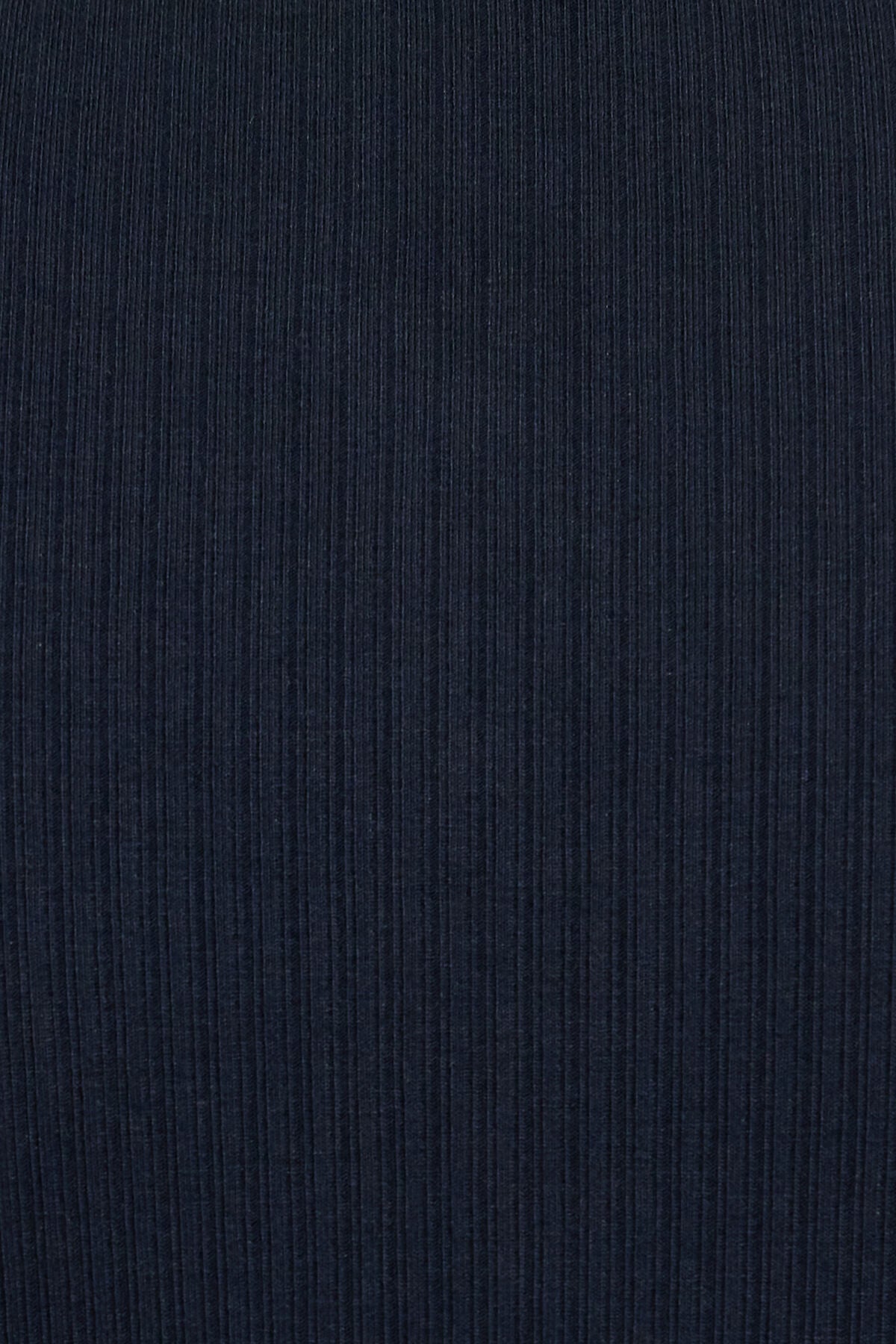 Rib Henley Top Navy Garage Clothing Women