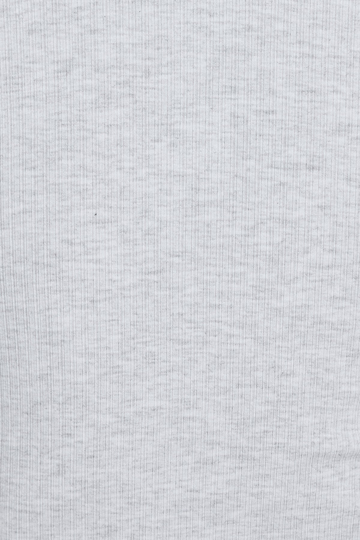 Rib Henley Top Gray Garage Clothing Women