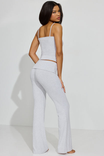 Rib Foldover Pants Gray Garage Clothing Women